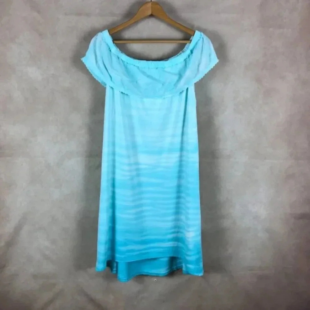 STYLE & CO Tie Dye Off The Shoulder Dress NWT XL - Picture 5 of 7